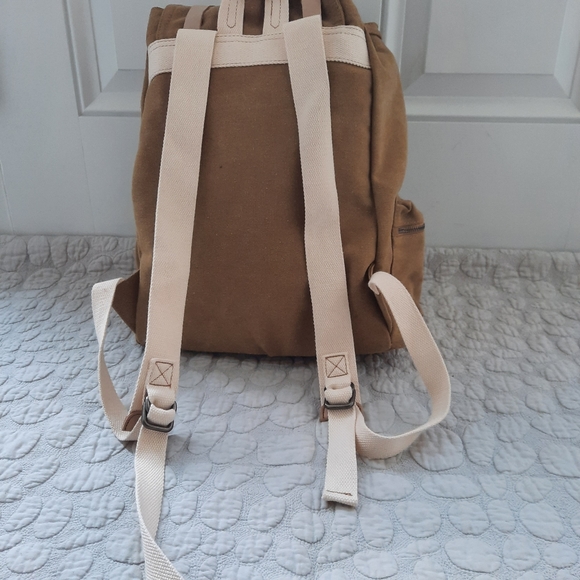 Urban Outfitters Canvas Utility Backpack In Tan. NEW main image 6
